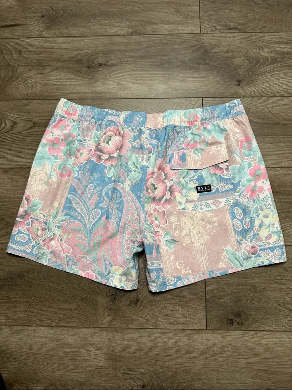 BYLT 5” Baja Swim Training Board Shorts Blue Pink‎ Size XXL